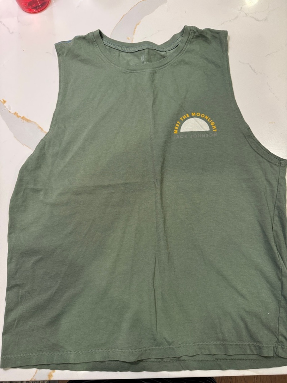 Meet The Moonlight Graphic Tank Top - Olive